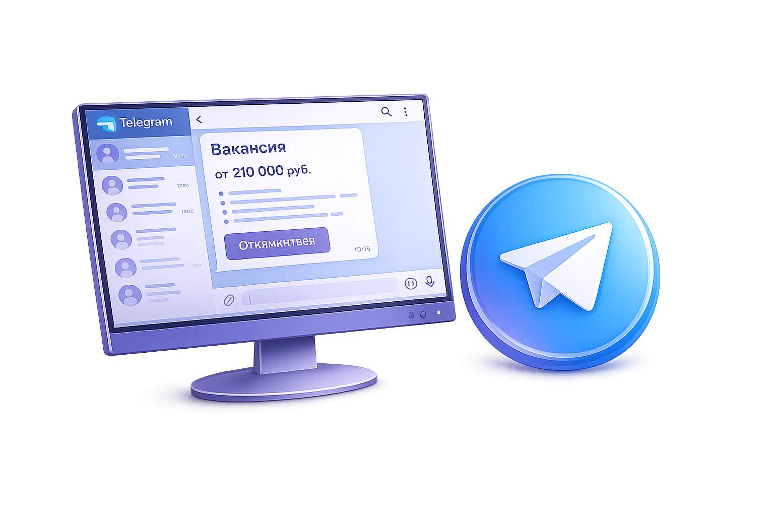 Иллюстрация автооткликов в Telegram